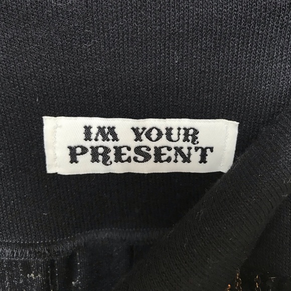 Sequin Black Gold Tube Skirt I’m Your Present - Picture 3 of 3